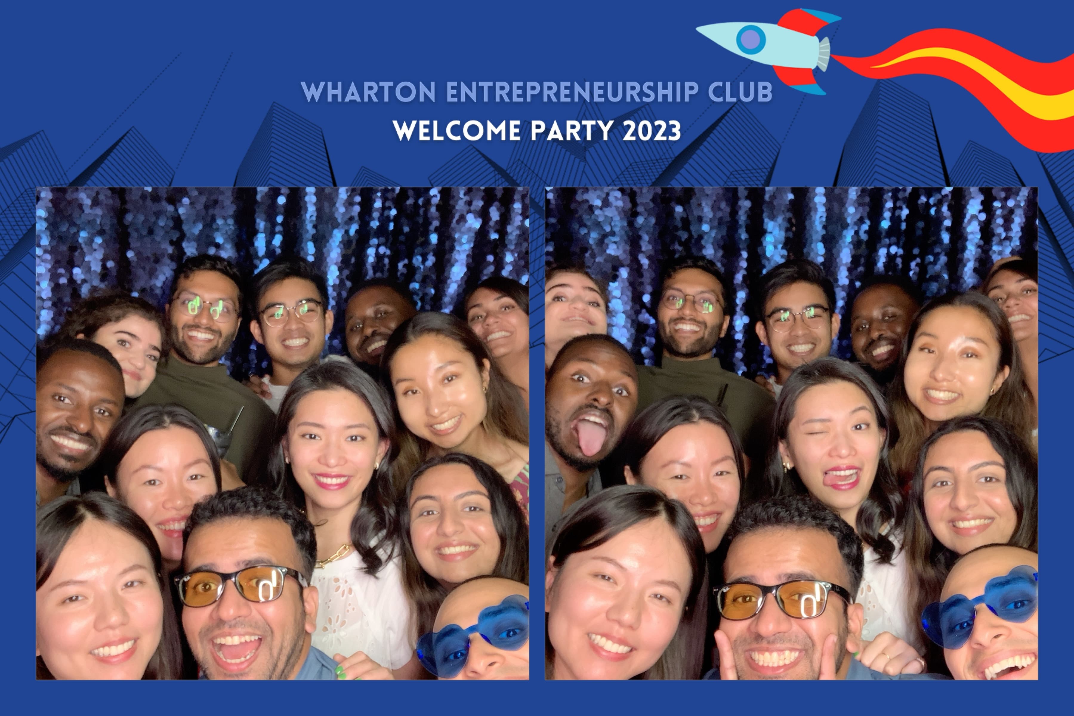 EClub members at the welcome party